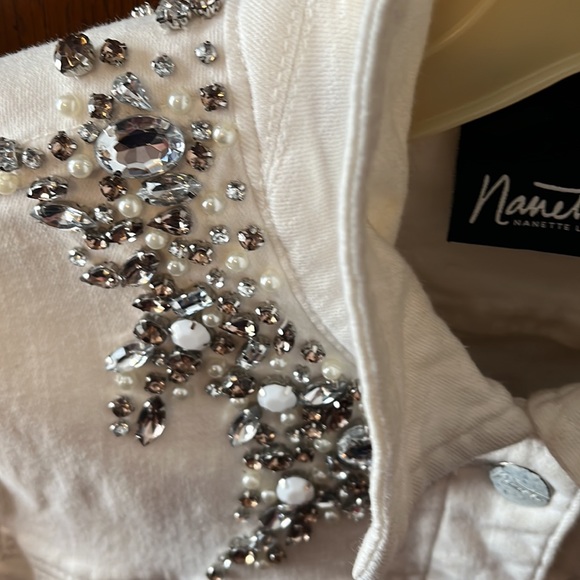 NANNETTE LEPORE WHITE DENIM JACKET - Picture 4 of 9